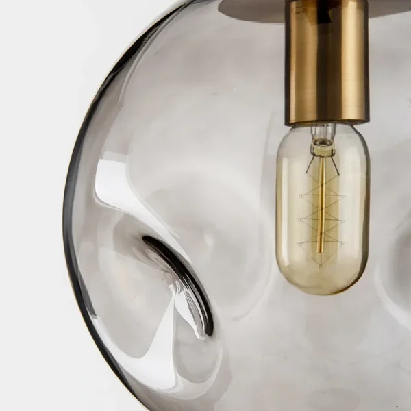 Modern Pendant Lamps Led Glass Ball New Designer Nordic Suspension Hanging Indoor Decor Restaurant Hallway Lighting Gray Light - Image 5