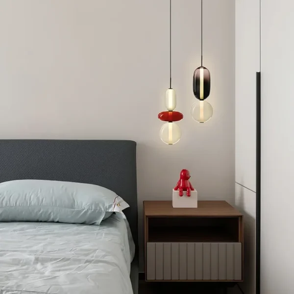 Colorful Glass Pendant Lights for Stairs Bedroom Kitchen Hotel Shop Restaurant Hanging Lamp Ceiling Chandeliers Led Modern - Image 5