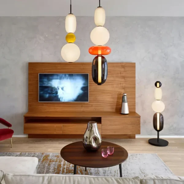 Colorful Glass Pendant Lights for Stairs Bedroom Kitchen Hotel Shop Restaurant Hanging Lamp Ceiling Chandeliers Led Modern - Image 6